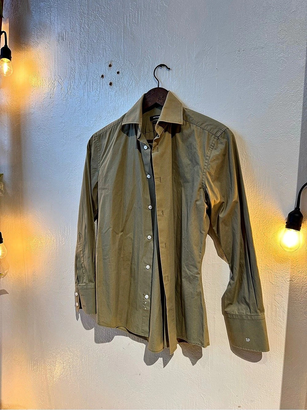 Indochino Women’s Button Down Shirt in Green Like New
